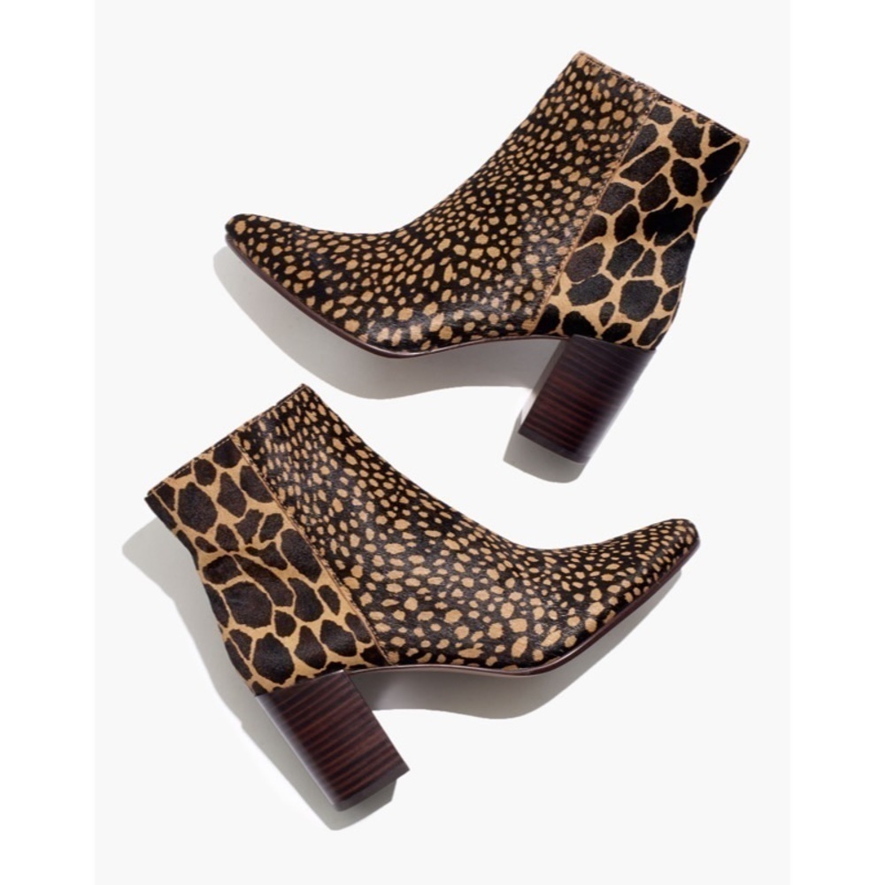 NEW IN BOX MADEWELL The Fiona Boot in Spot Mix Calf Hair